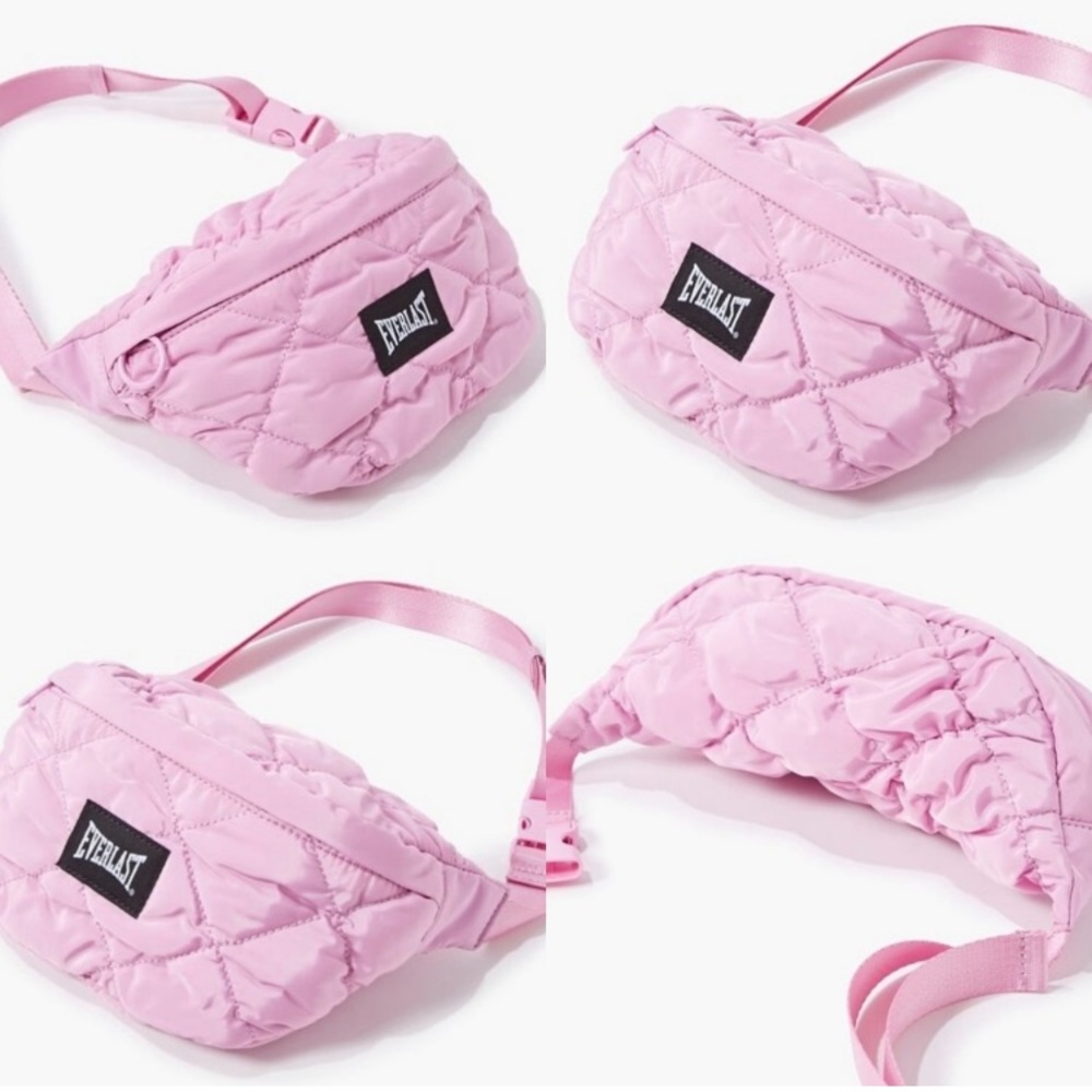 Everlast quilted fanny pack pink